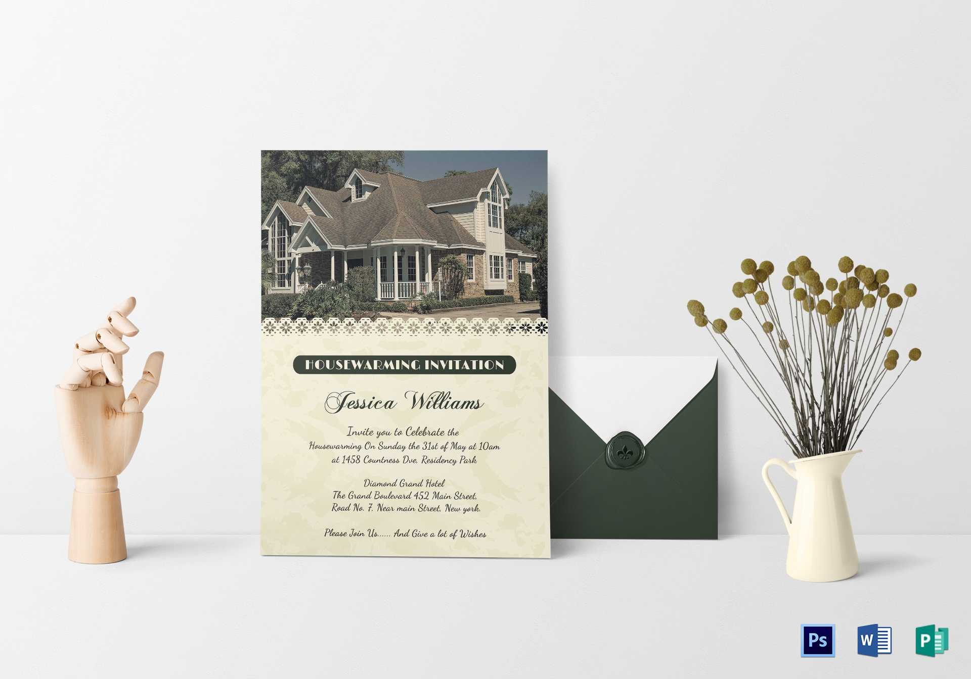 10+ Modern Housewarming Invitation Templates | Free In Free Housewarming Invitation Card Template