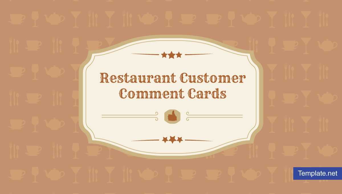 10+ Restaurant Customer Comment Card Templates & Designs With Restaurant Comment Card Template