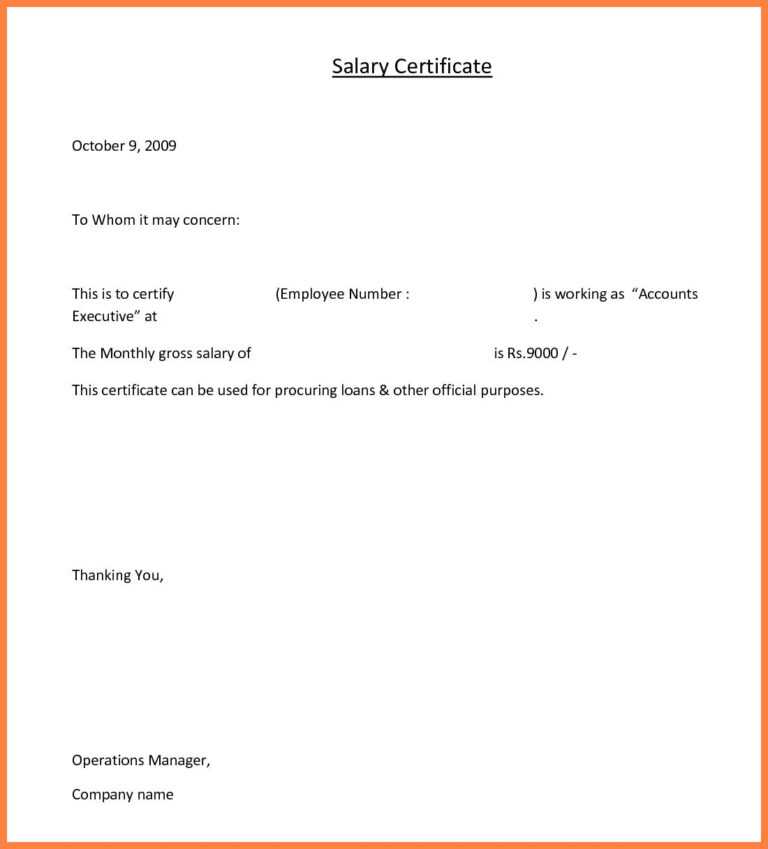 10+ Salary Certificate Templates For Employer - Pdf, Doc ...