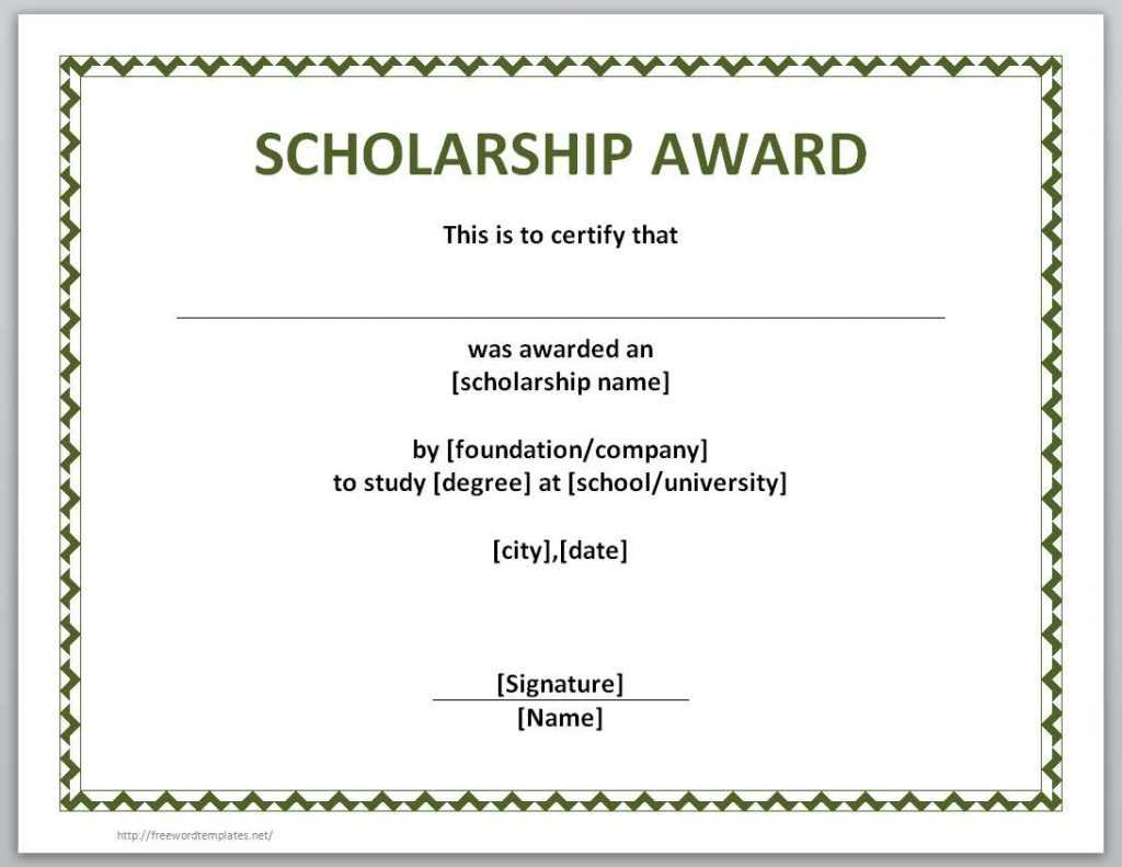 10+ Scholarship Award Certificate Examples - Pdf, Psd, Ai For Scholarship Certificate Template