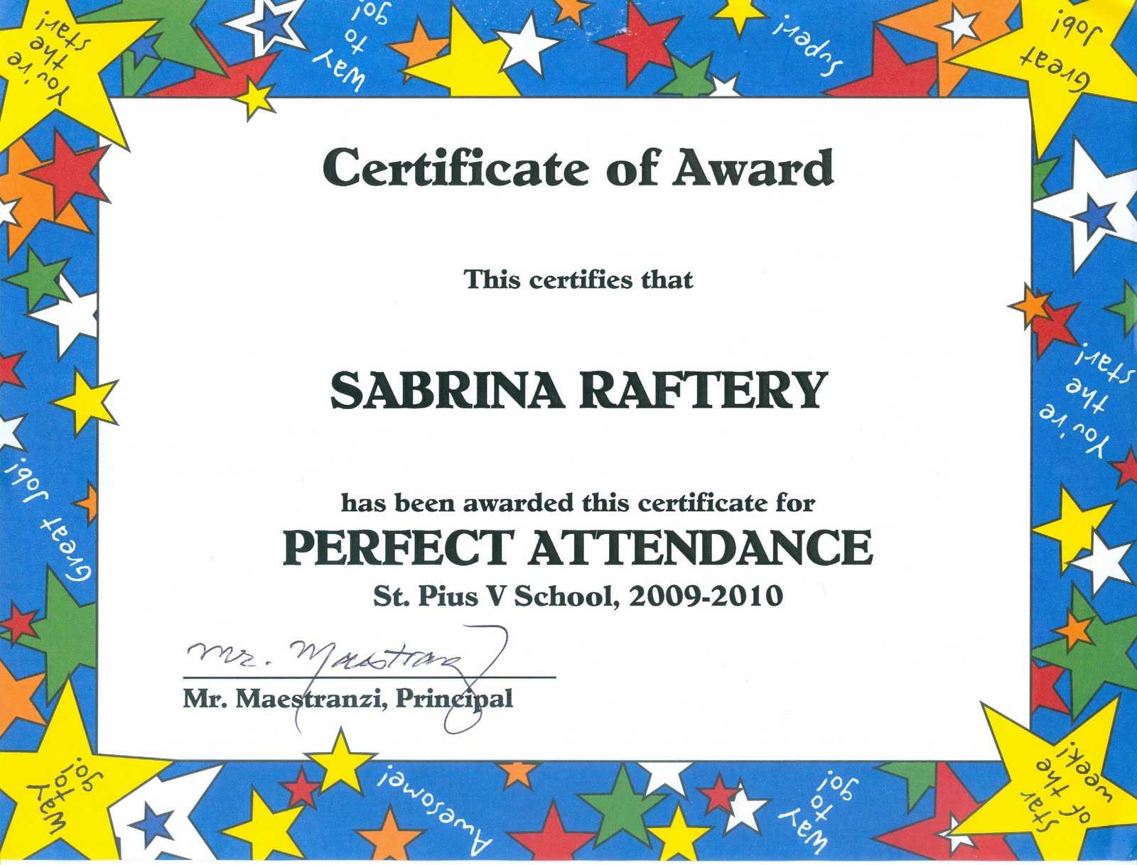 100 Attendance Certificate Template – Klauuuudia Throughout Perfect Attendance Certificate Free Template