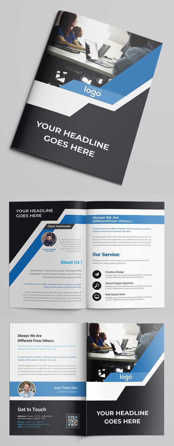 100 Professional Corporate Brochure Templates | Design With Regard To Technical Brochure Template