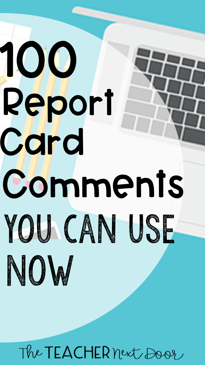 100 Report Card Comments You Can Use Now In Character Report Card Template