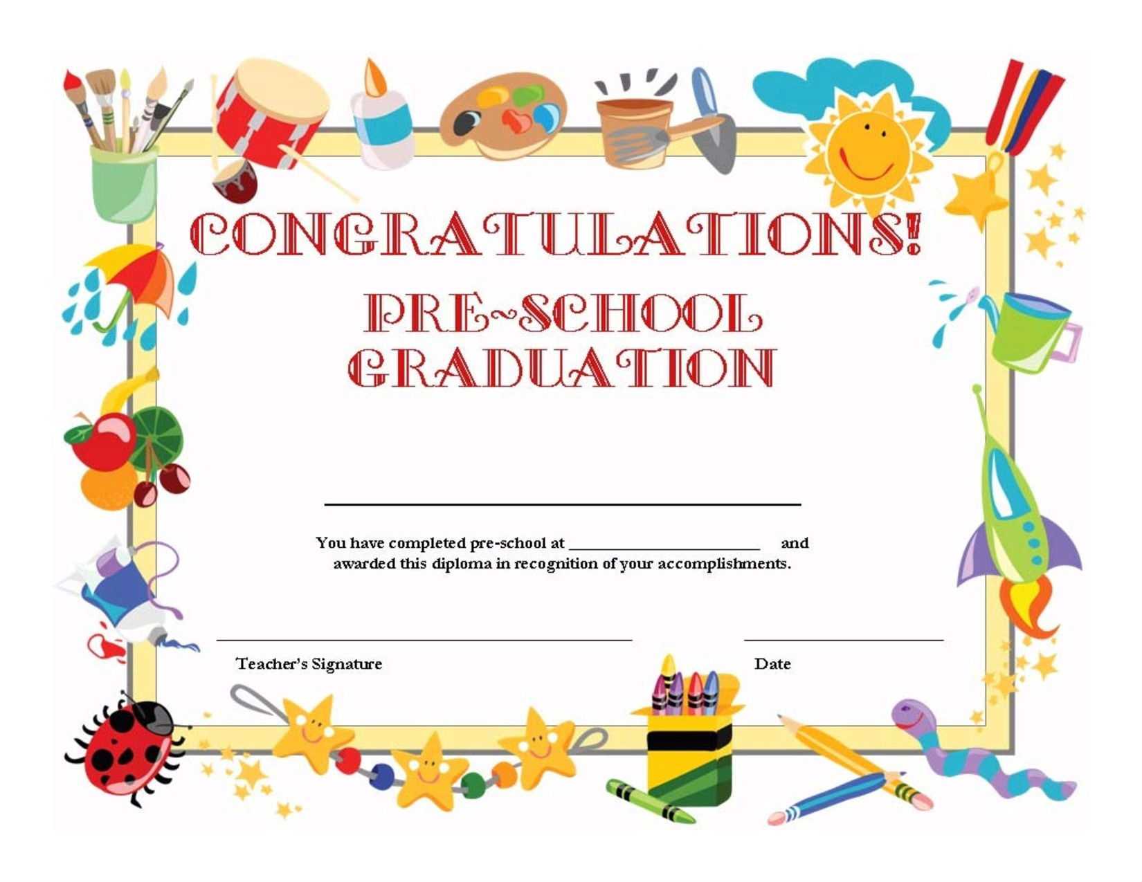 11+ Preschool Certificate Templates – Pdf | Free & Premium Pertaining To Free Funny Award Certificate Templates For Word