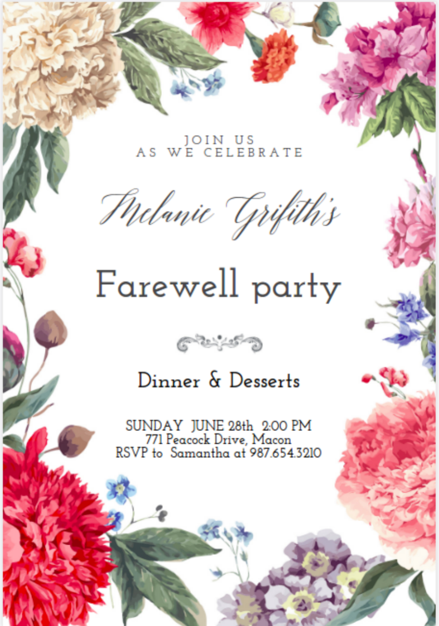 15+ Farewell Invitation Designs | Free & Premium Templates Intended For Farewell Card Template Word