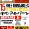 15 Free Harry Potter Party Printables – Part 2 – Lovely Planner Within Get Out Of Jail Free Card Template