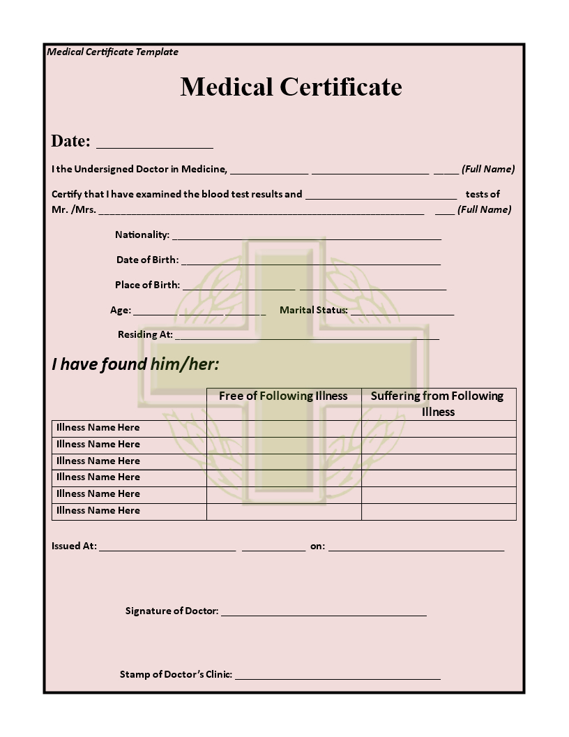 15+ Medical Certificate Templates For Sick Leave - Pdf, Docs With Fake Medical Certificate Template Download