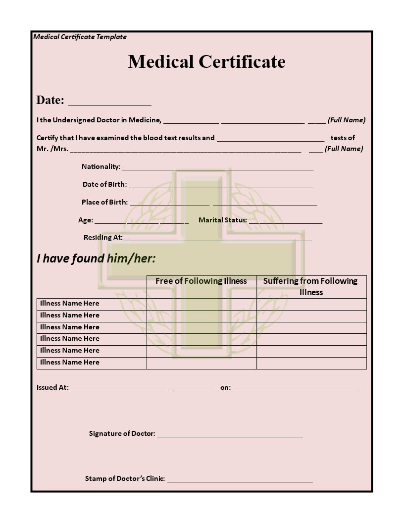 15+ Medical Certificate Templates For Sick Leave - Pdf, Docs Within Free Fake Medical Certificate Template