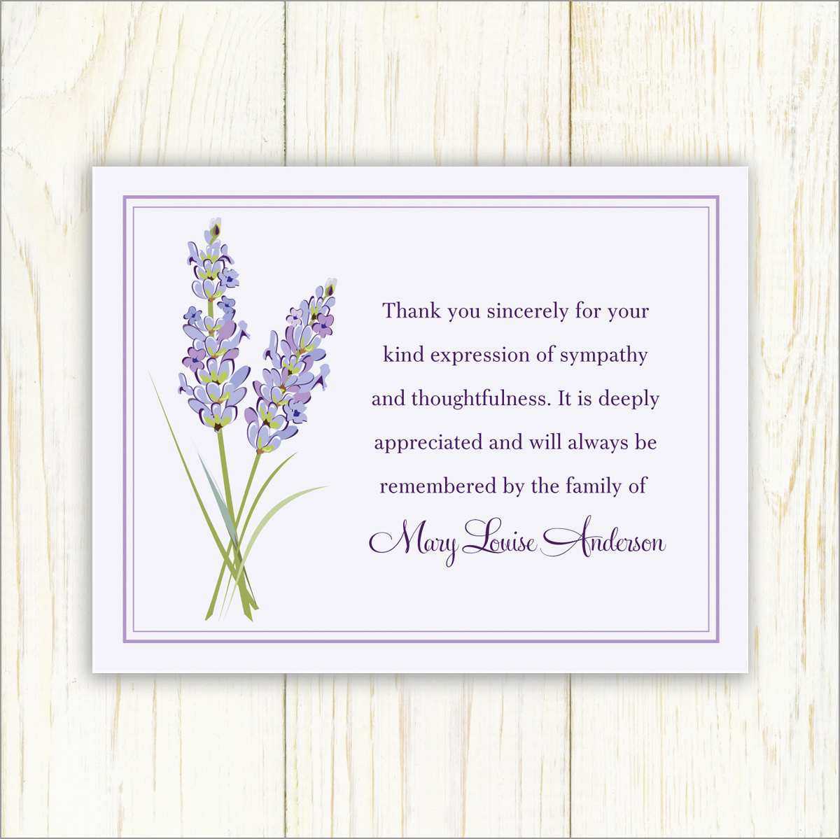 15+ Thank You For Funeral | Businessformalletter With Sympathy Thank You Card Template