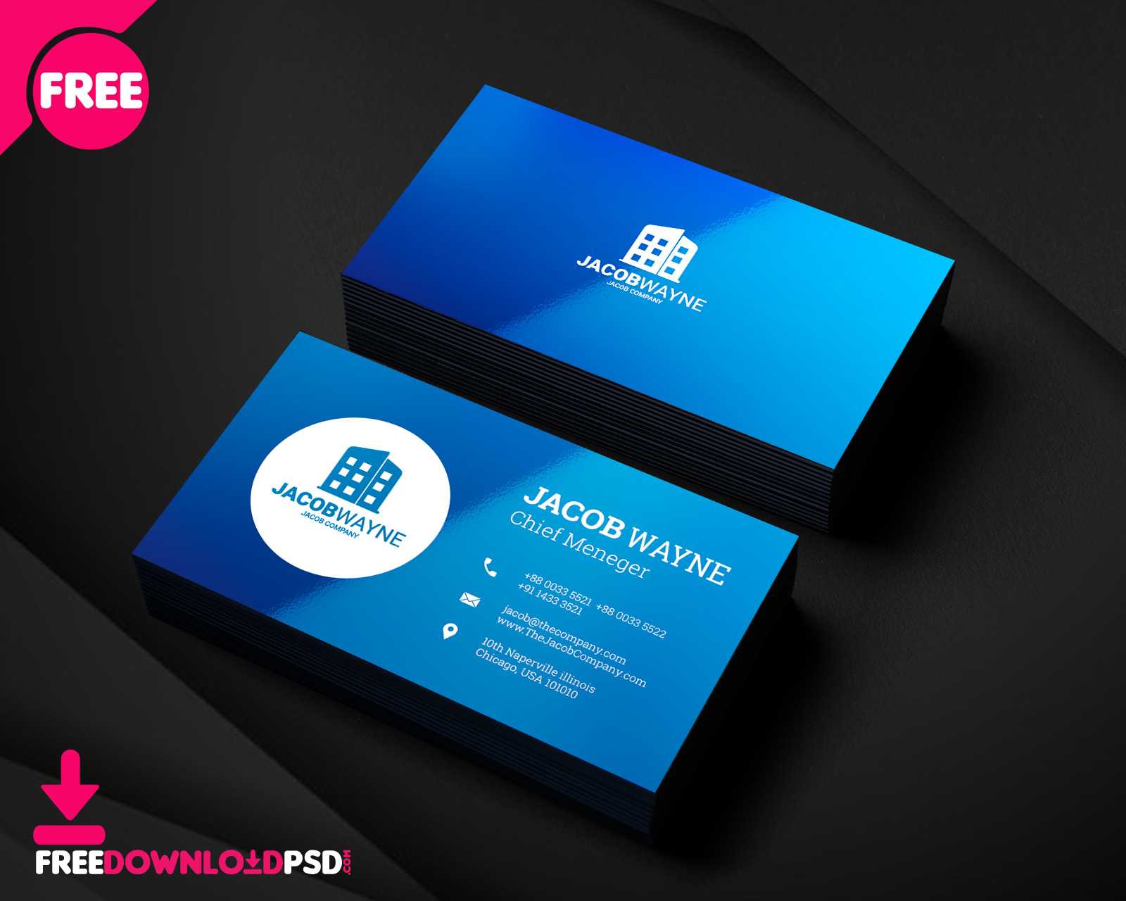 150+ Free Business Card Psd Templates Intended For Free Business Card Templates In Psd Format