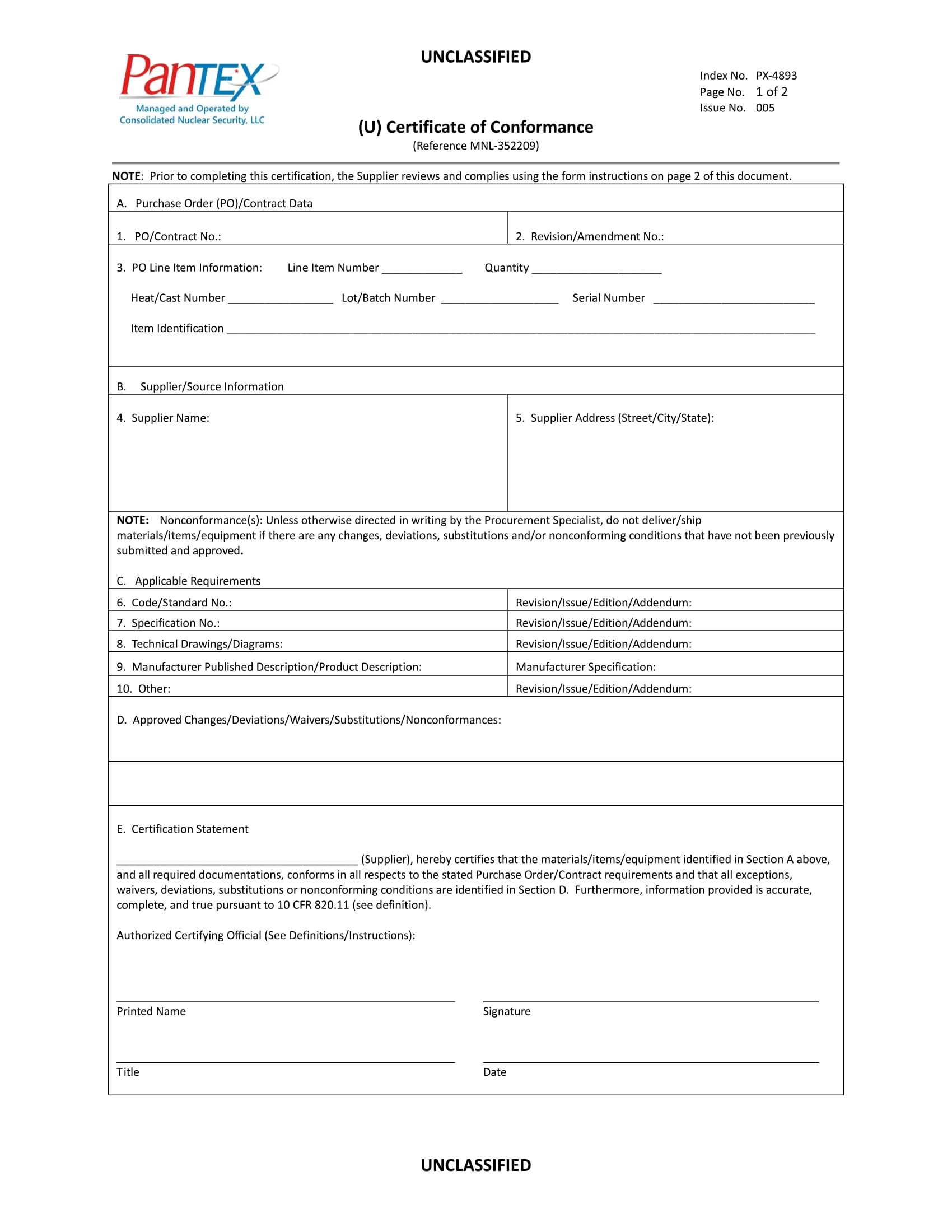 16+ Certificate Of Conformance Example – Pdf, Word, Ai Throughout Certificate Of Conformity Template Free