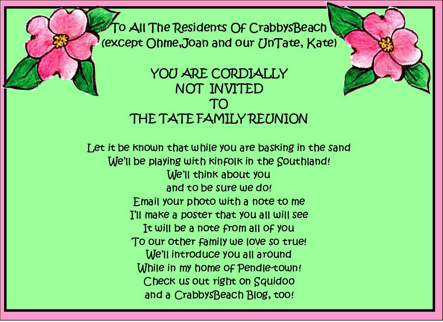 17+ Family Reunion Party Invitations – Party Ideas Inside Reunion Invitation Card Templates