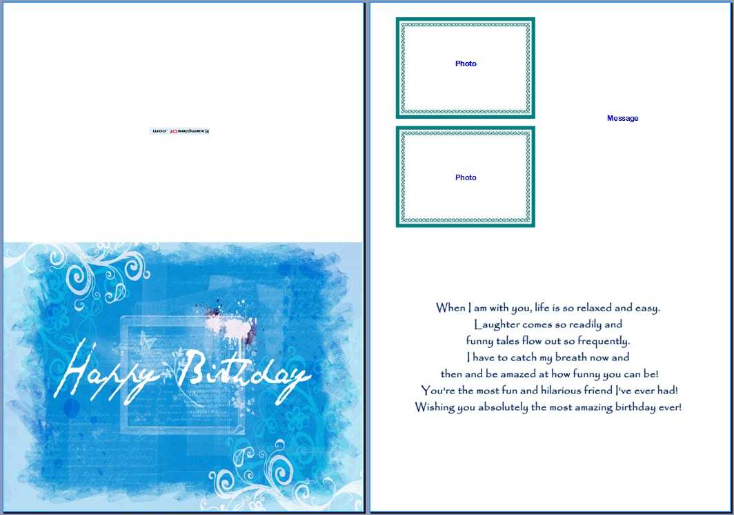 19 Birthday Card Templates For Word Images – Free Birthday Within Free Blank Greeting Card Templates For Word