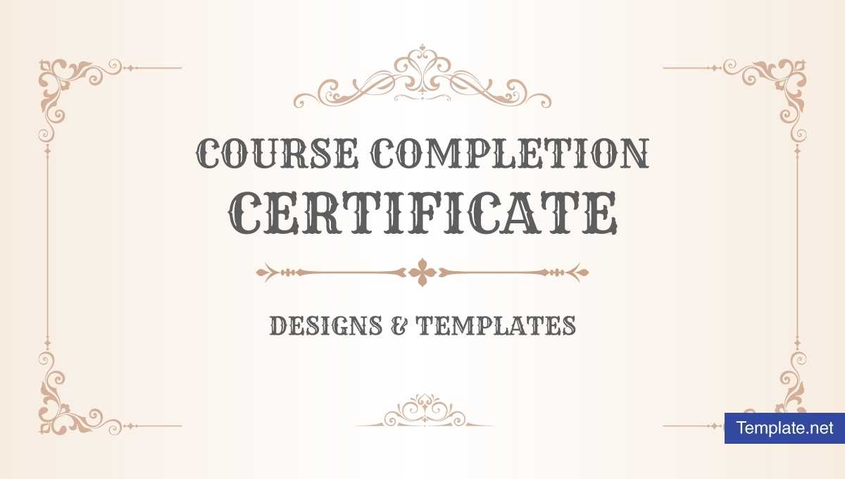 19+ Course Completion Certificate Designs & Templates – Psd Regarding Free Training Completion Certificate Templates