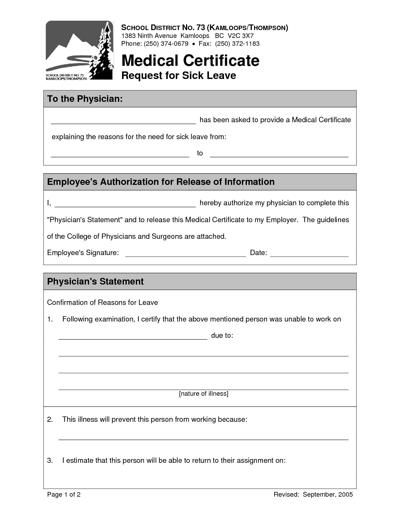 19+ Medical Certificate Templates For Leave – Pdf, Docs Regarding Leaving Certificate Template