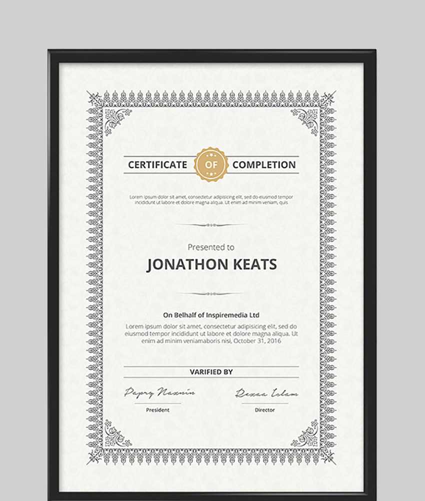 20 Best Word Certificate Template Designs To Award Regarding Certificate Of Participation Template Doc