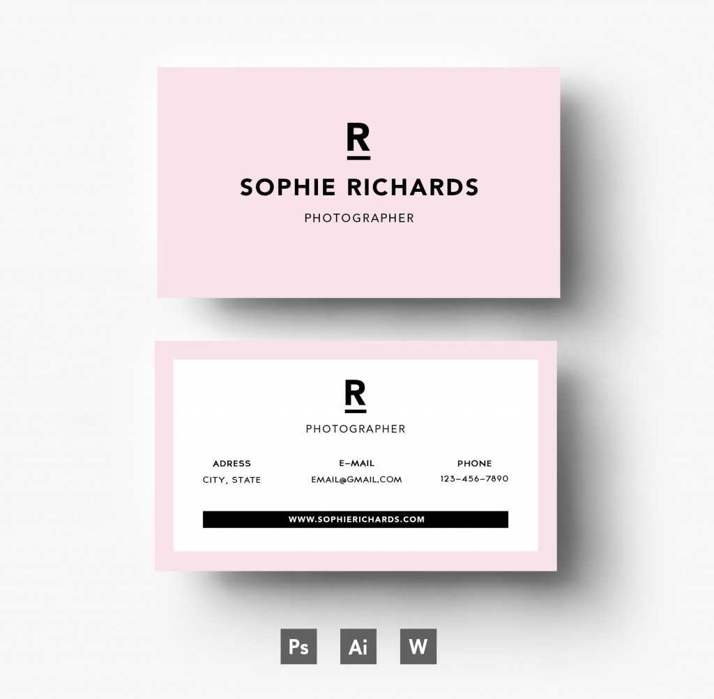 20 Examples Of A Stylish Business Card Photoshop Template In Business Card Template For Word 2007