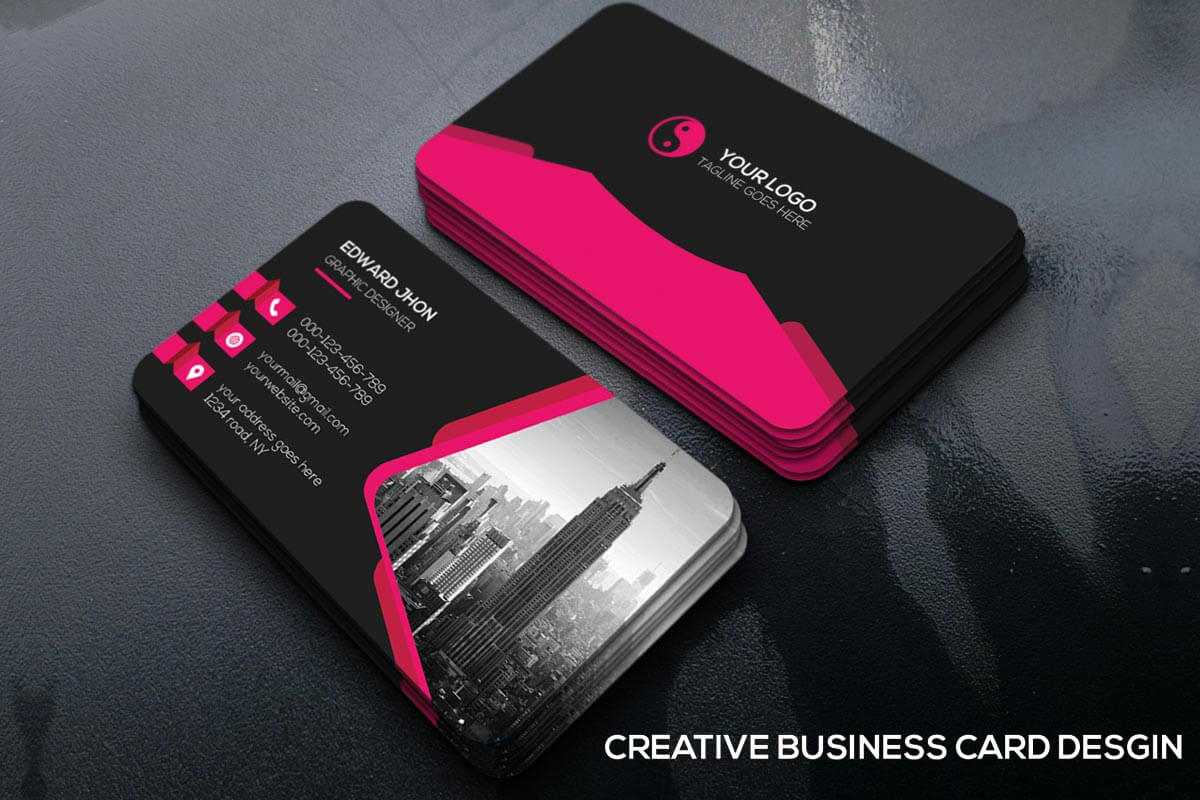 200 Free Business Cards Psd Templates – Creativetacos With Name Card Template Photoshop