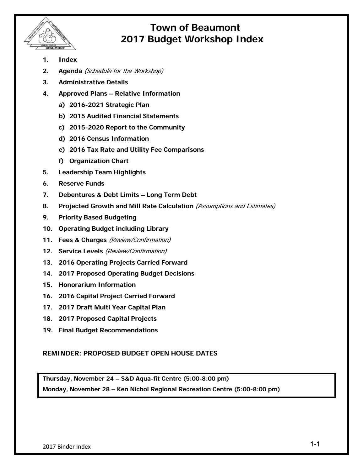 2017 Budget Workshop Binderbeaumont Alberta – Issuu In Dd Form 2501 Courier Authorization Card Template