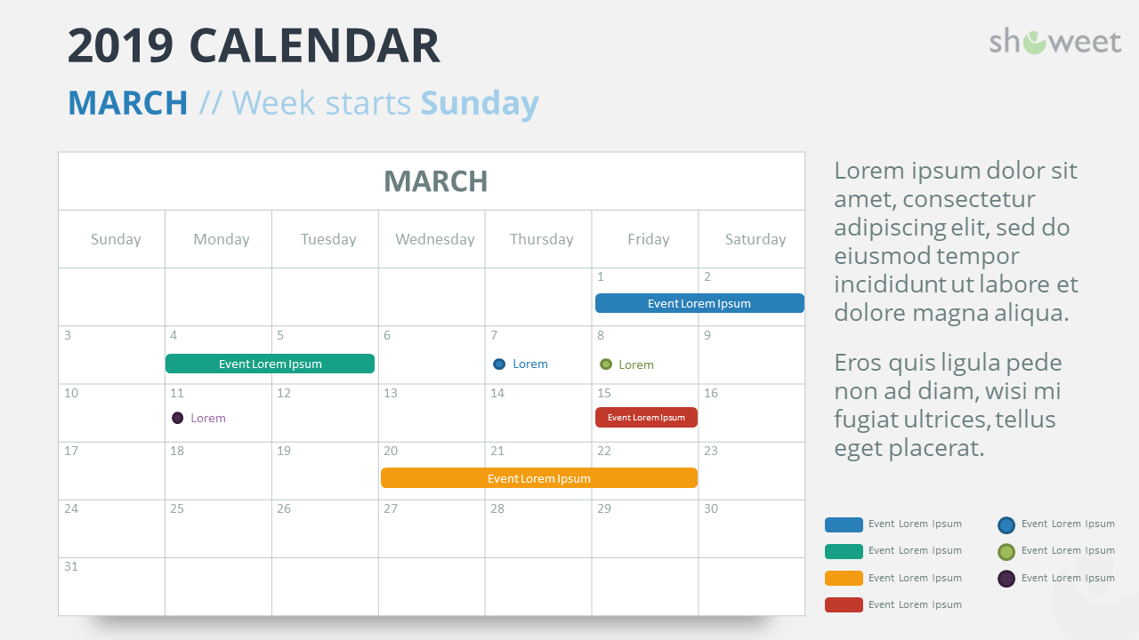 2019 Calendar Powerpoint Templates Within Powerpoint Calendar Template 2015