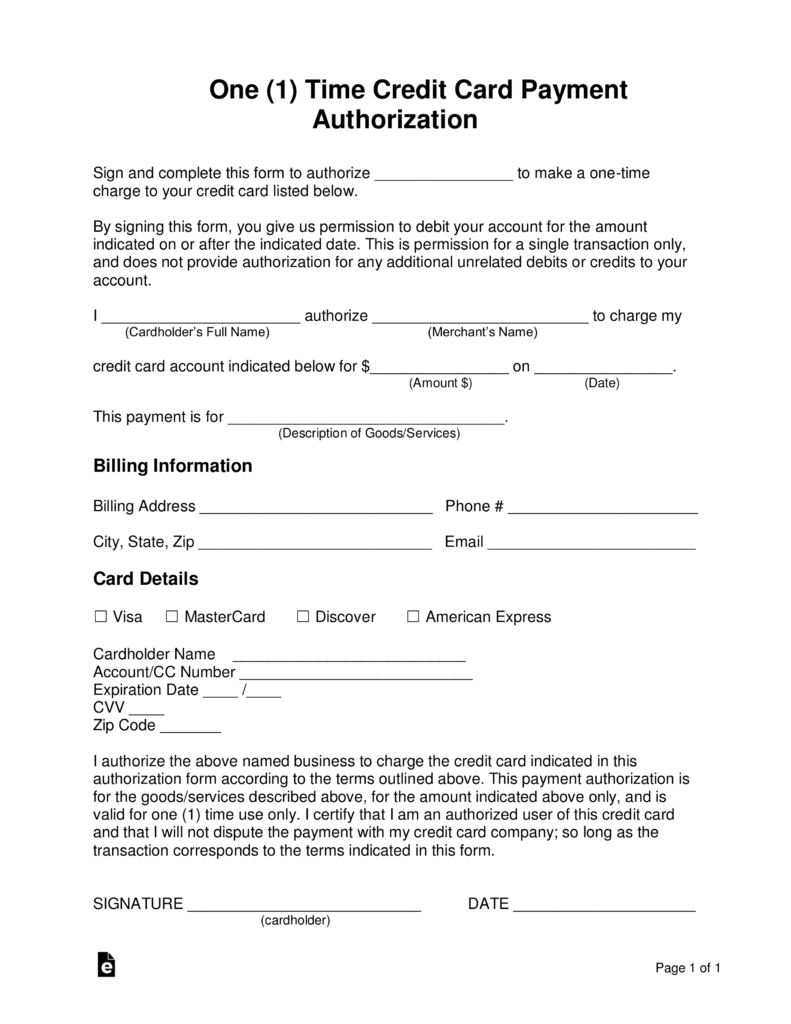 23+ Credit Card Authorization Form Template Pdf Fillable 2020!! In Credit Card Payment Form Template Pdf