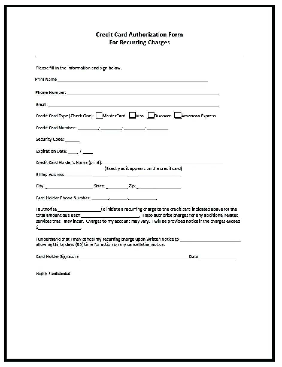 23+ Credit Card Authorization Form Template Pdf Fillable 2020!! Throughout Hotel Credit Card Authorization Form Template