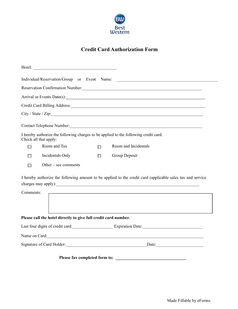 23+ Credit Card Authorization Form Template Pdf Fillable 2020!! With Regard To Credit Card On File Form Templates