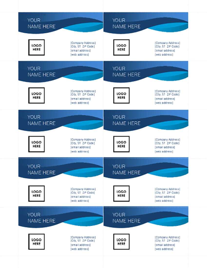 25+ Free Microsoft Word Business Card Templates (Printable Regarding Front And Back Business Card Template Word