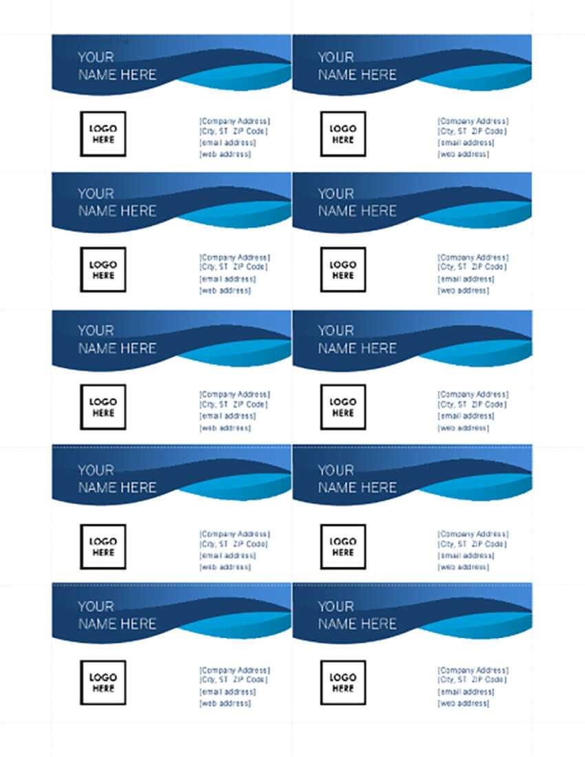 25+ Free Microsoft Word Business Card Templates (Printable With Word Template For Business Cards Free