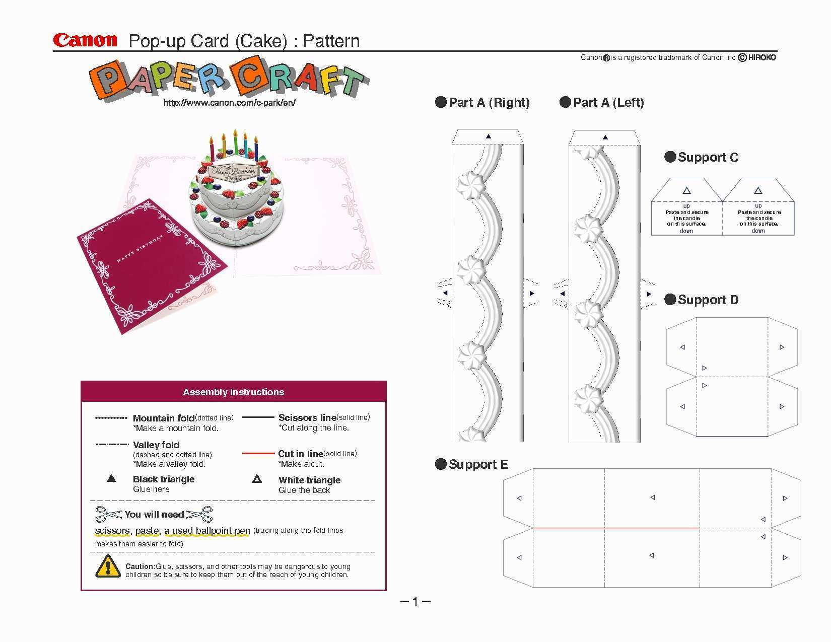 26 Creating How To Make A Pop Up Birthday Card Template Free In Templates For Pop Up Cards Free