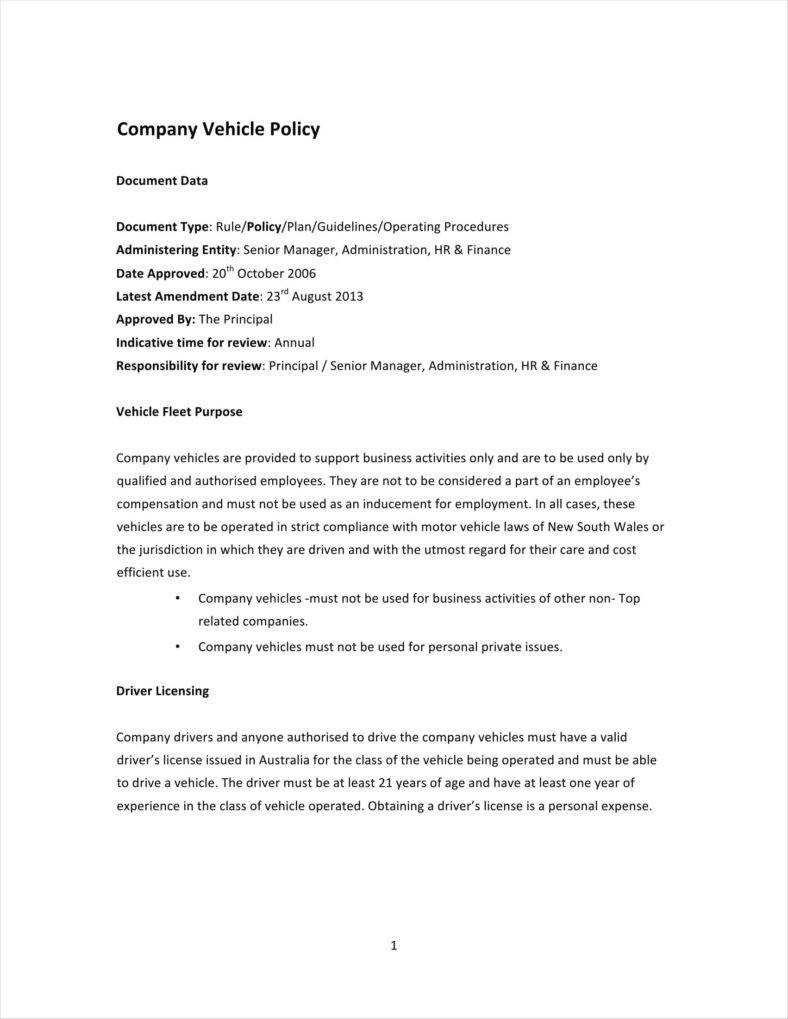 26+ Policy Template Samples – Free Pdf, Word Format Download With Company Credit Card Policy Template