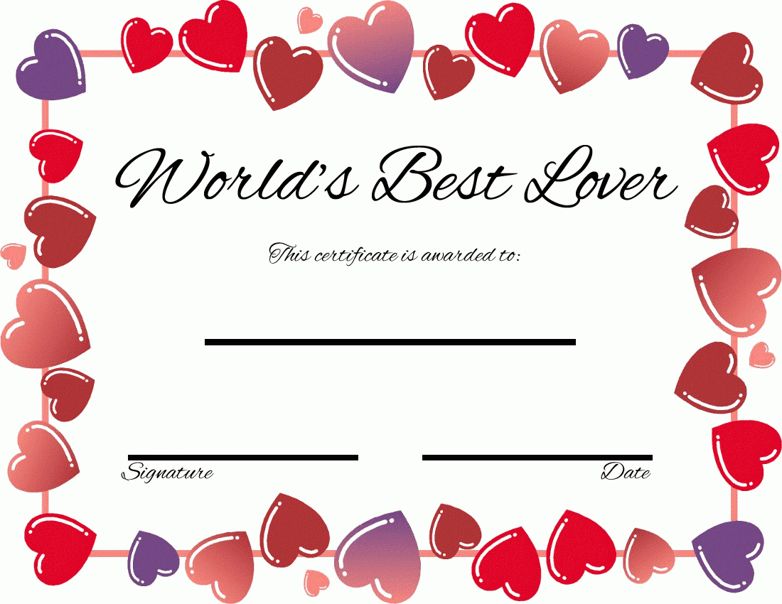 28 Cool Printable Gift Certificates | Kittybabylove Throughout Love Certificate Templates