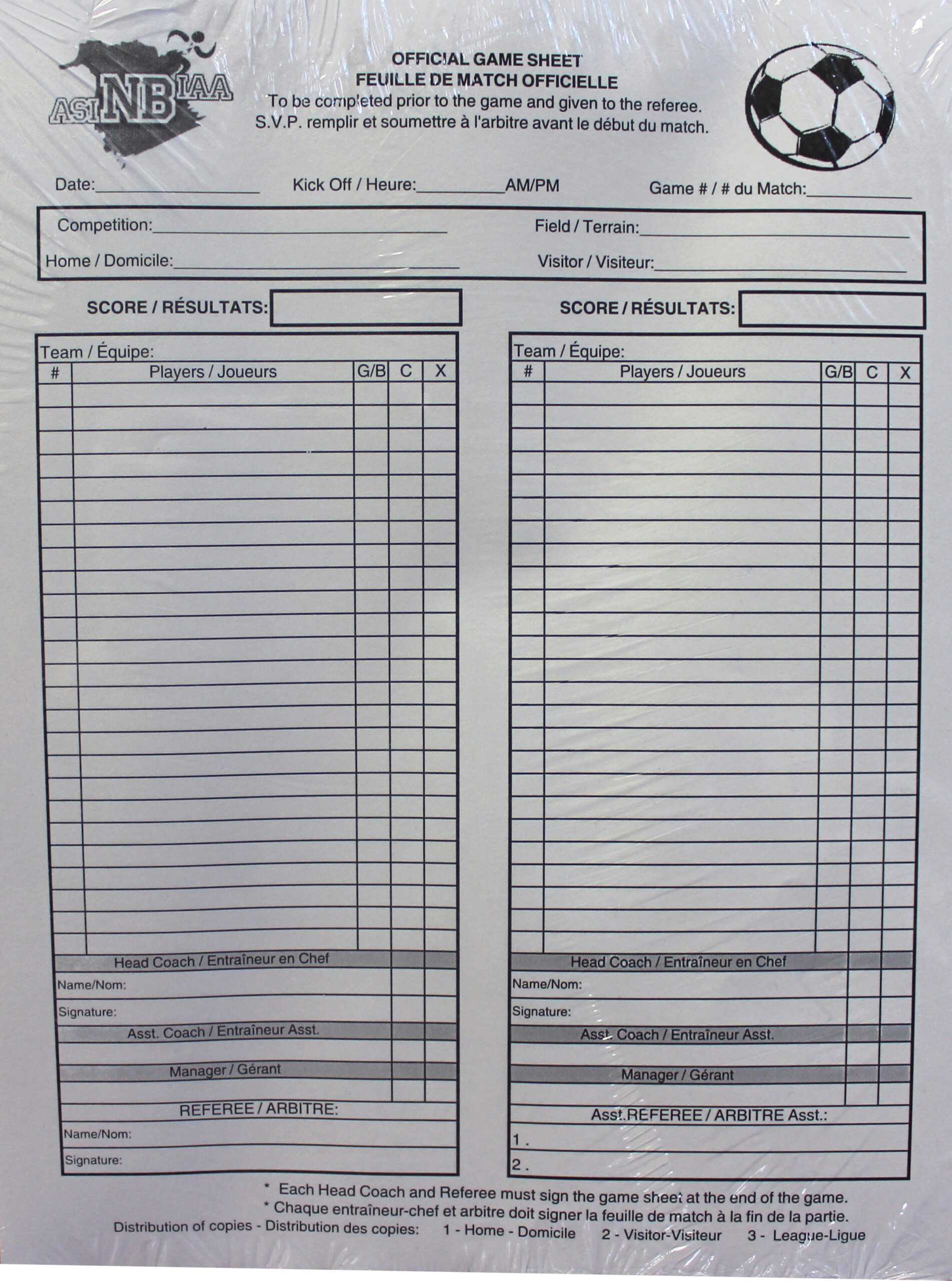 Referee Match Report Example