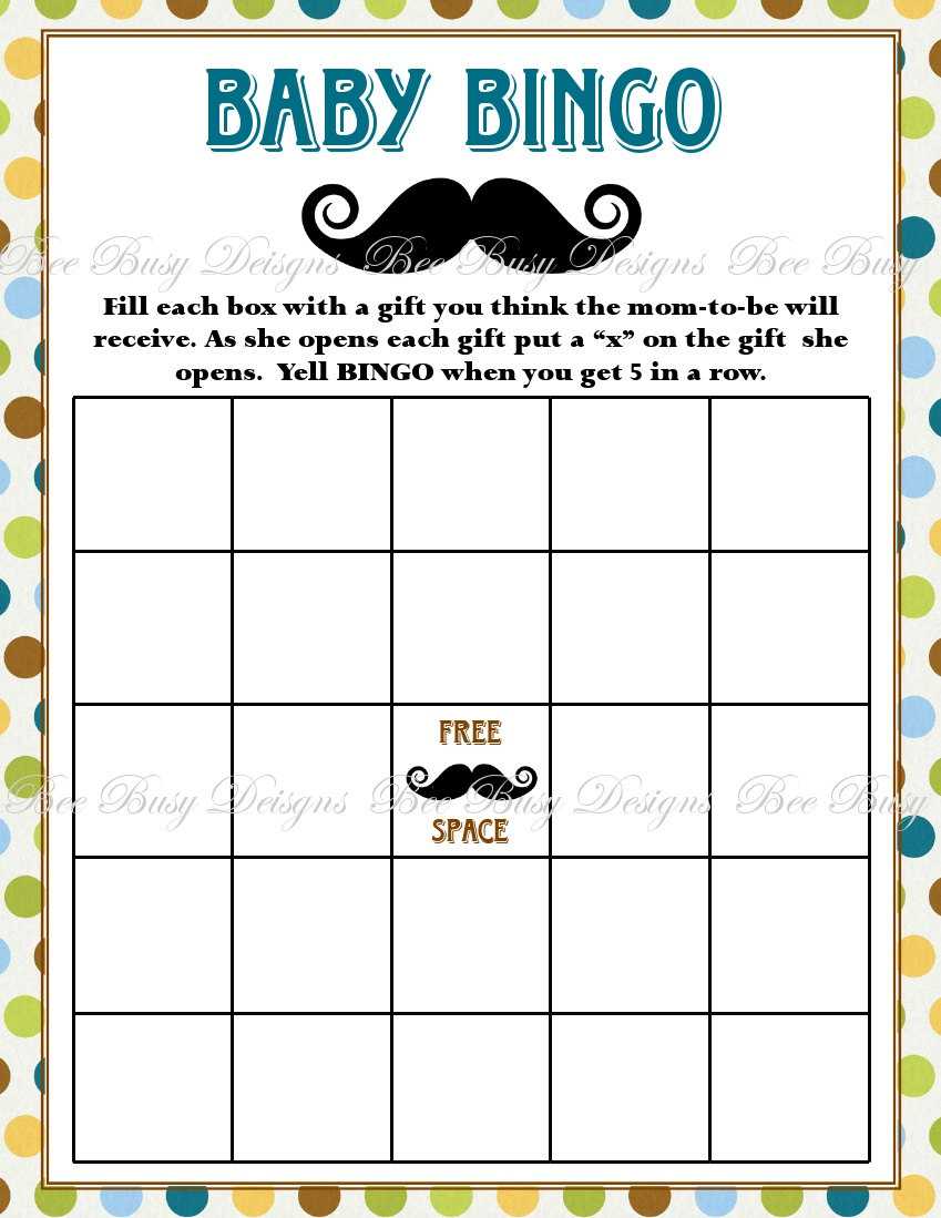 28+ [ Free Baby Shower Bingo Game Template ] | Printable Inside Blank Bingo Card Template Microsoft Word