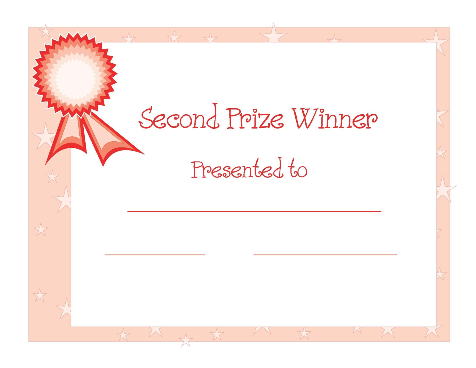 2Nd Prize Winner Certificate Powerpoint Template Designed For Powerpoint Award Certificate Template