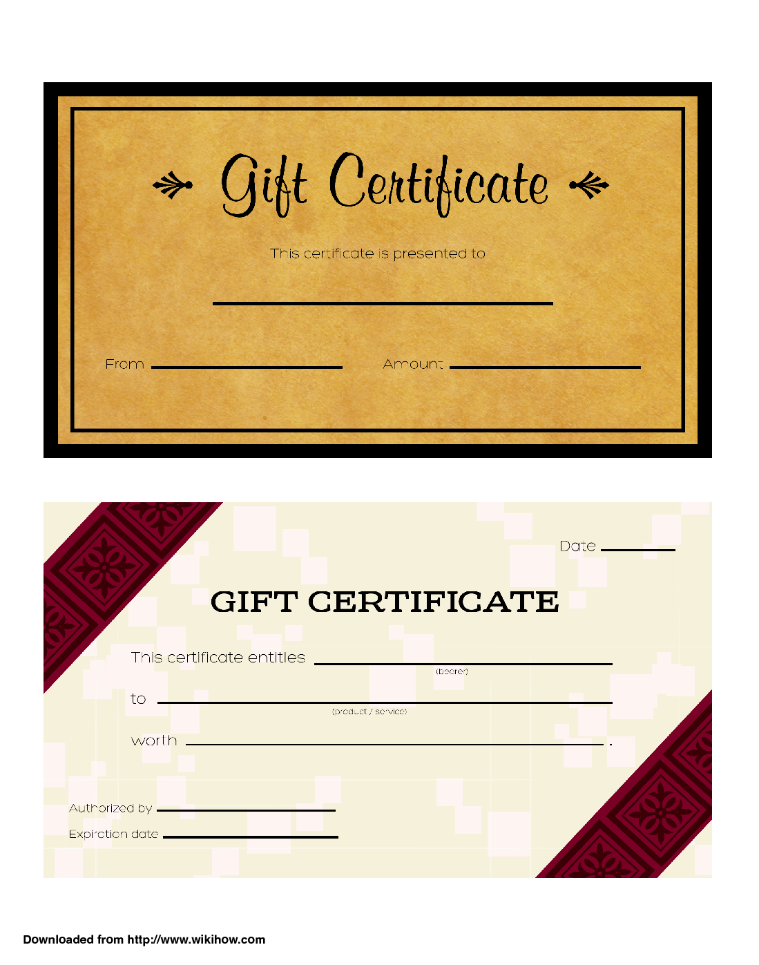 3 Ways To Make Your Own Printable Certificate – Wikihow Within Publisher Gift Certificate Template