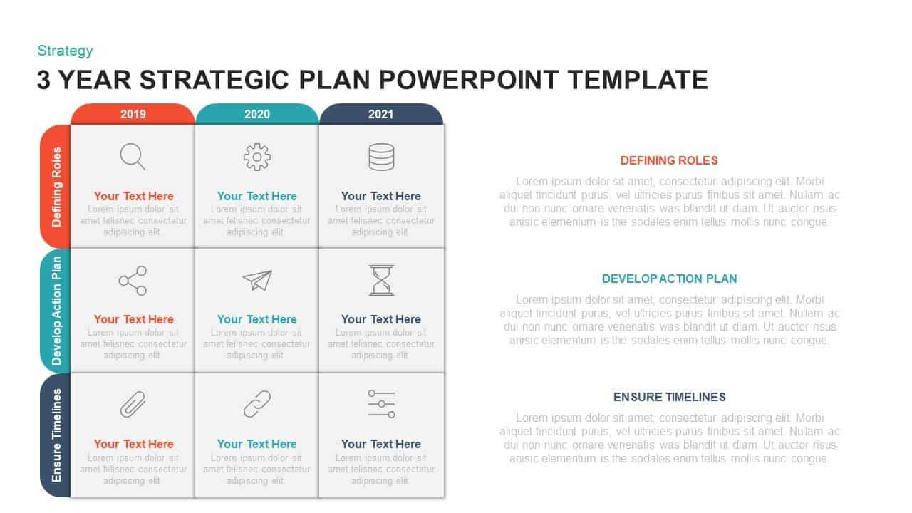 3 Year Strategic Plan Powerpoint Template & Kaynote For Strategy Document Template Powerpoint