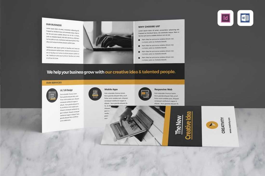 30+ Best Tri Fold Brochure Templates (Word & Indesign Throughout 4 Fold Brochure Template Word