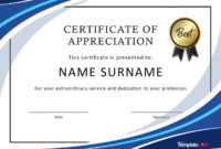 30 Free Certificate Of Appreciation Templates And Letters in In Appreciation Certificate Templates