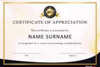 30 Free Certificate Of Appreciation Templates And Letters pertaining to Free Template For Certificate Of Recognition