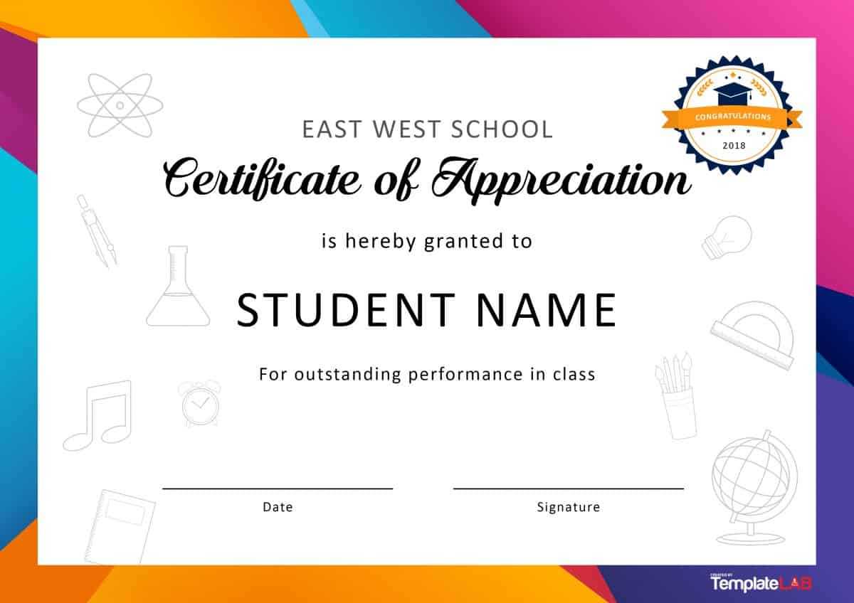 30 Free Certificate Of Appreciation Templates And Letters Pertaining To Thanks Certificate Template