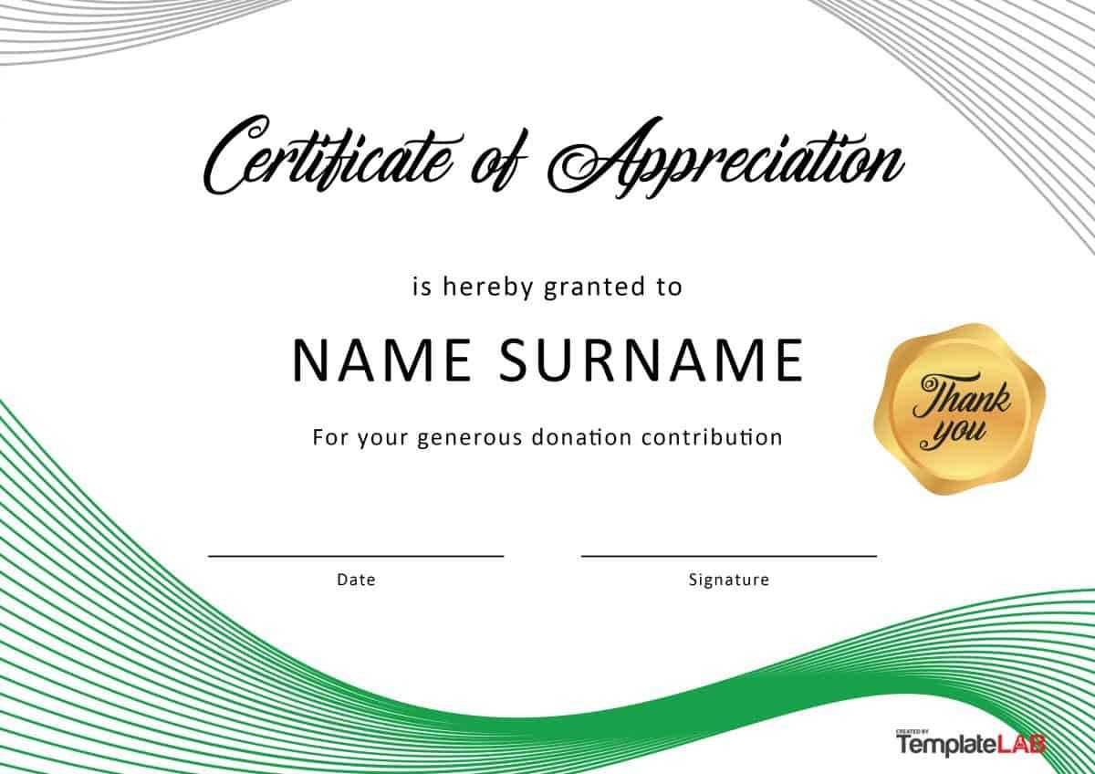 30 Free Certificate Of Appreciation Templates And Letters Within Template For Certificate Of Appreciation In Microsoft Word