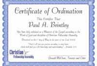 30 Fresh Minister License Certificate Template Pictures inside Ordination Certificate Templates