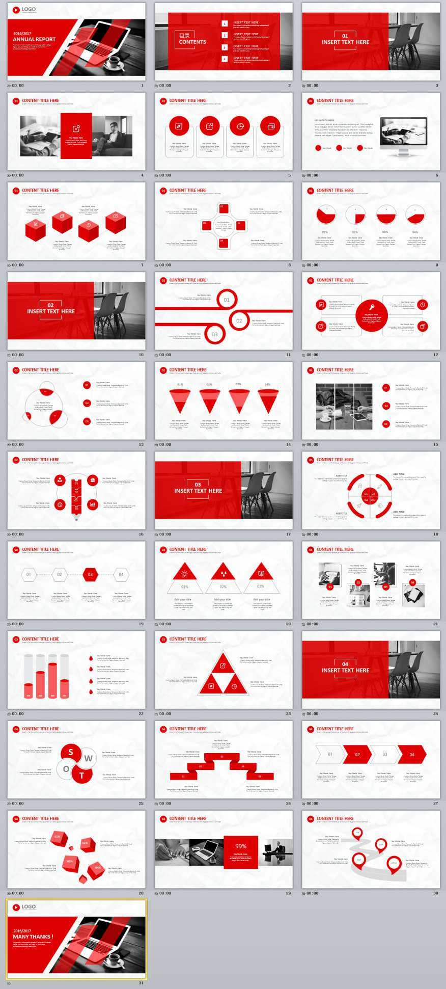 31+ Best Red Annual Report Powerpoint Template Inside Powerpoint Template Resolution