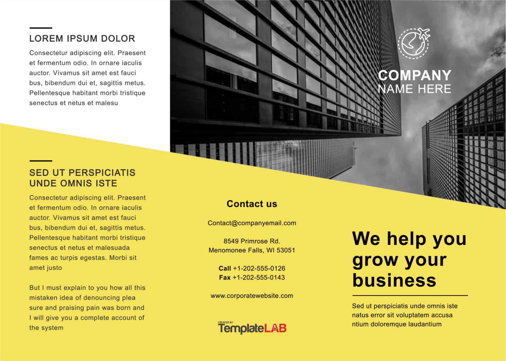 33 Free Brochure Templates (Word + Pdf) ᐅ Template Lab Pertaining To Quad Fold Brochure Template