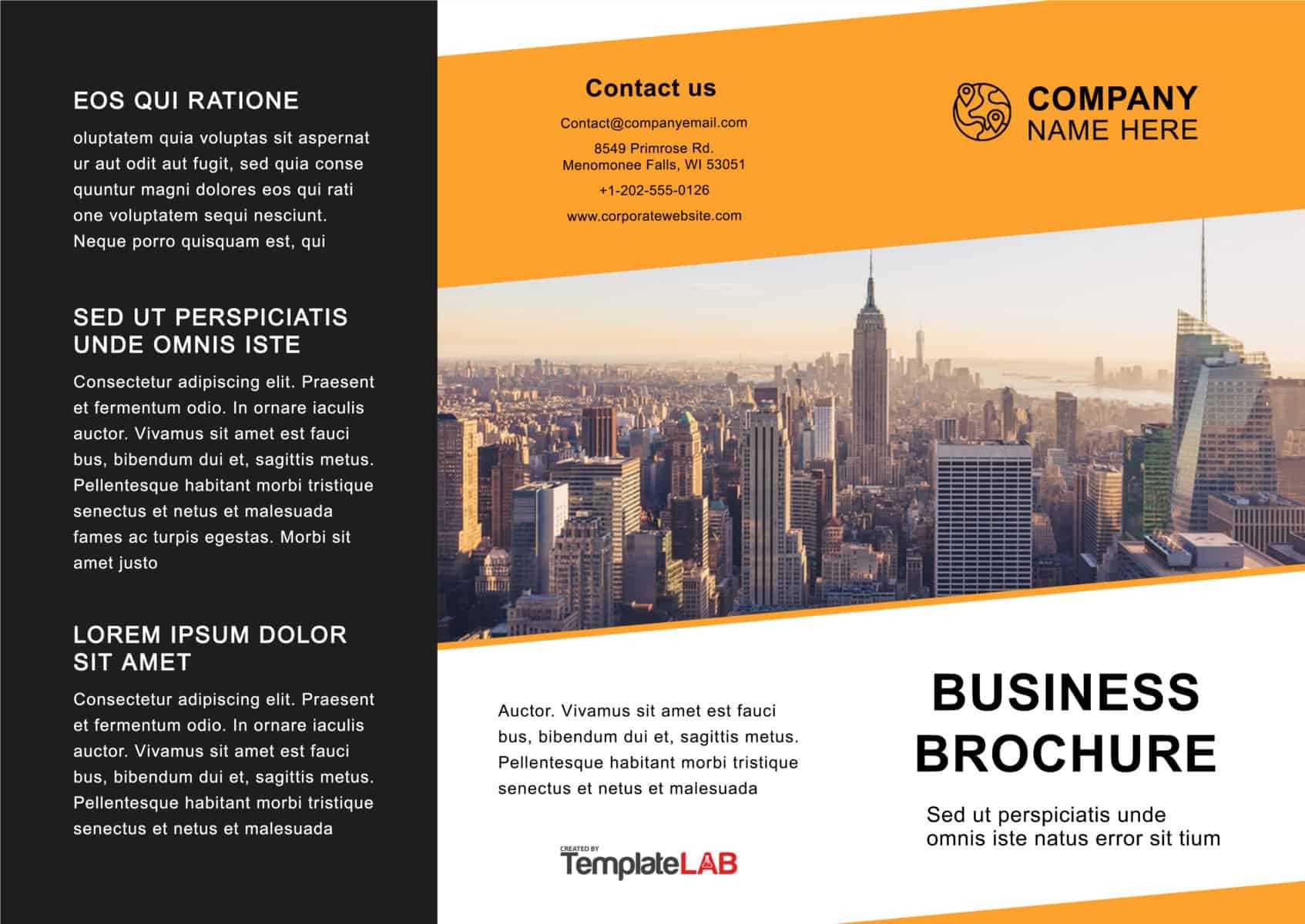 33 Free Brochure Templates (Word + Pdf) ᐅ Template Lab Within Free Template For Brochure Microsoft Office