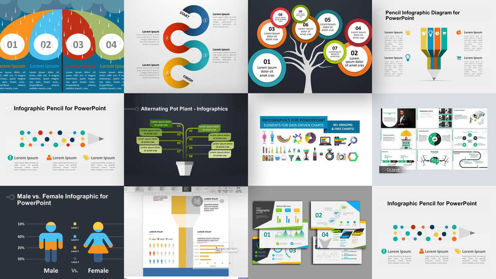 35+ Free Infographic Powerpoint Templates To Power Your With Regard To What Is Template In Powerpoint