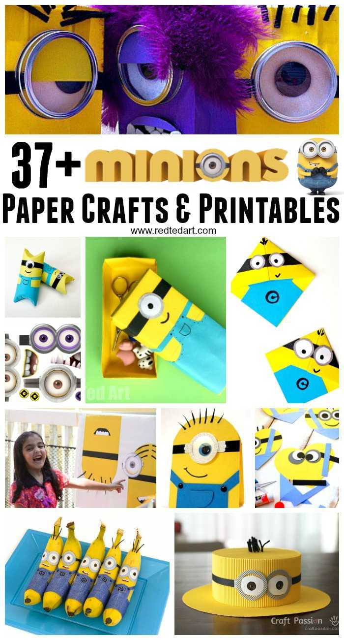 37+ Minion Paper Crafts & Despicable Me Printables – Red Ted Art With Minion Card Template