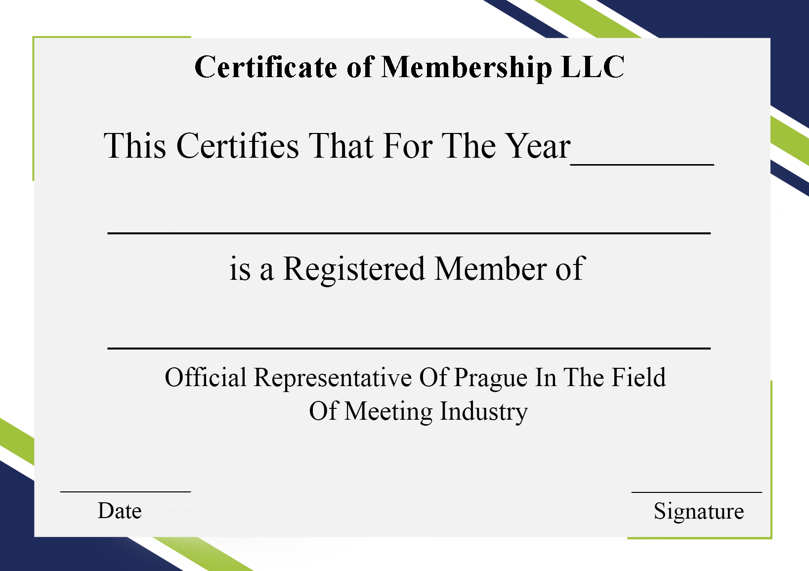 4+ Free Sample Certificate Of Membership Templates Pertaining To Llc Membership Certificate Template