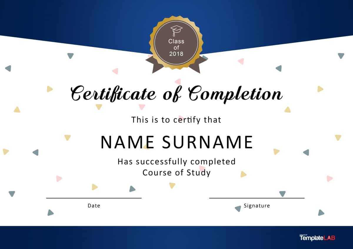 40 Fantastic Certificate Of Completion Templates [Word For Certificate Of Completion Free Template Word